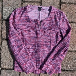Retro Preppy Pink Tweed Blazer
